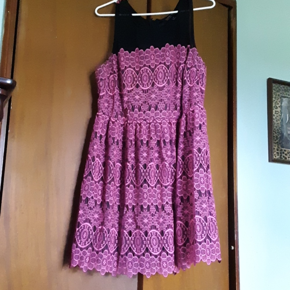 Forever 21 3X Pink and Black Mandala like Dress